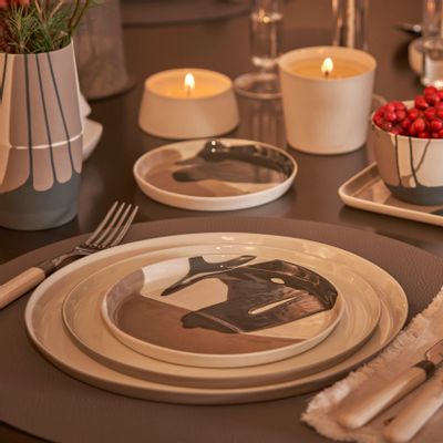 Everyday plates - Round Dessert Plate Colour Wave - ESMA DEREBOY HANDMADE PORCELAIN