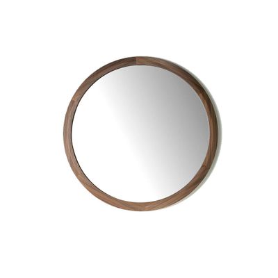 Mirrors - Walnut round mirror - ANGEL CERDÁ