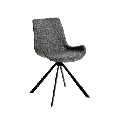 Chairs - Upholstered gray fabric Dining table chair - ANGEL CERDÁ