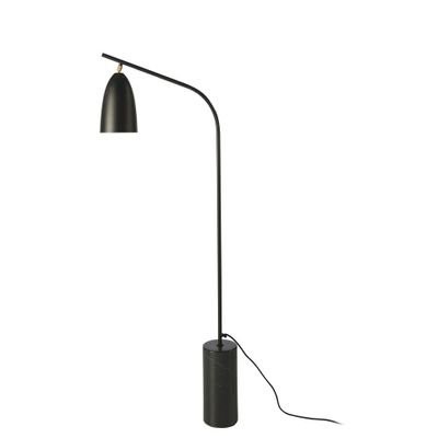 Lampadaires - Lampadaire en marbre noir et acier noir - ANGEL CERDÁ