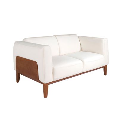 Sofas - 2 seater sofa upholstered in white leather - ANGEL CERDÁ