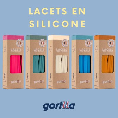 Chaussures - Lacets plat en silicone LARGE - LACETS GORILLA