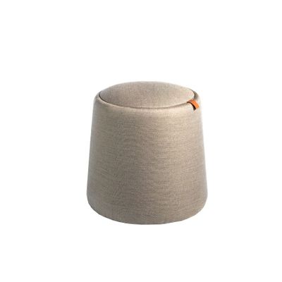 Bancs - Pouf rembourré en tissu gris - ANGEL CERDÁ