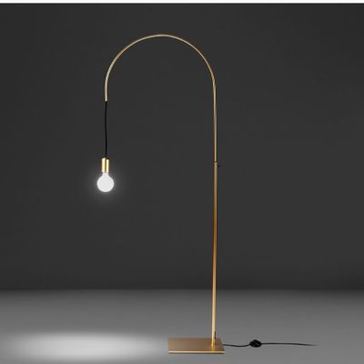 Floor lamps - Floor lamp, adjustable in height in golden steel - ANGEL CERDÁ