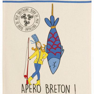 Dish towels - Kitchen Towel Apero Breton Ecru 50 X 70 - MAISON VIVARAISE - SDE VIVARAISE WINKLER