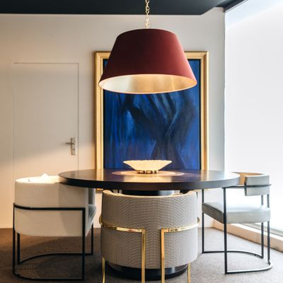 Chairs - Julius Chair in Brass and Cotton Velvet - DUISTT