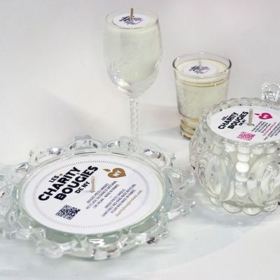 Bougies - BOUGIE EN VERRE OU CRISTAL M - CHARITY BOUGIES DE NY