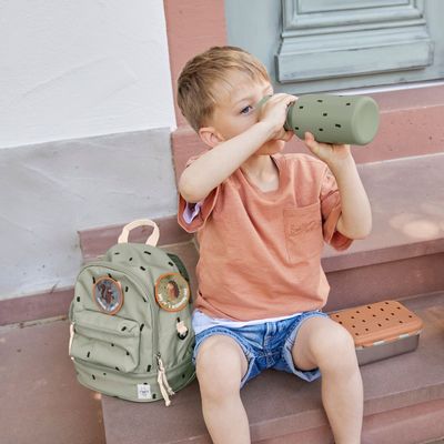 Accessoires pour puériculture - LÄSSIG Gourde pour enfant inox et Boîte à goûter / Lunch box inox Happy Prints - LASSIG GMBH