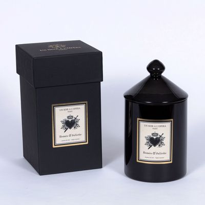 Cadeaux - ROMEO et JULIETTE - 3 MECHES XL - BOUGIE PARFUMEE 100% VEGETALE - UN SOIR A L'OPERA