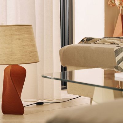 Objets design - SERPENT - Lampe de table imprimée en céramique 3D - KERAMIK