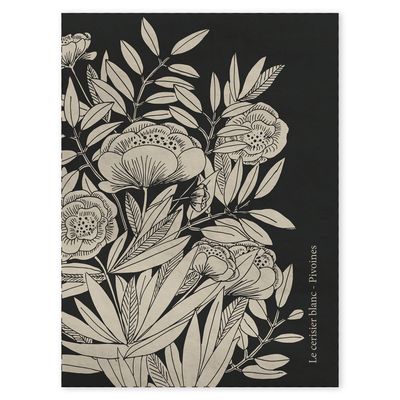 Torchons textile - Torchon Pivoines - LE CERISIER BLANC
