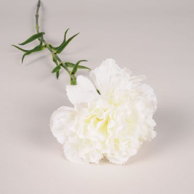 Floral decoration - White artificial carnation H67cm - LE COMPTOIR.COM