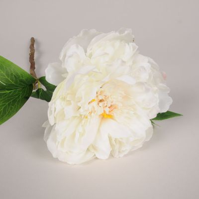Floral decoration - Artificial peony white color H45cm - LE COMPTOIR.COM