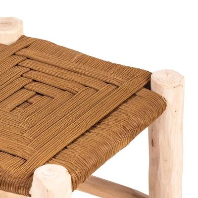 Tabourets - ROUCOU - Tabouret en bois et corde camel - HYDILE
