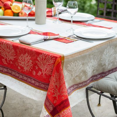 Table linen - Jacquard tablecloth - Océane - TISSUS TOSELLI