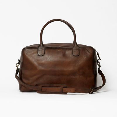 Accessoires de voyage - Sac Week-end en cuir - Marron - JOHN WOODBRIDGE MAKERS