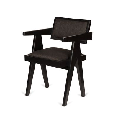 Chairs for hospitalities & contracts - Office Chair Upholstered - Charcoal Black - DETJER®