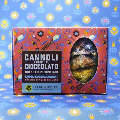 Cookies - Cannoli box with chocolate cream - LES DEUX SICILES