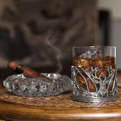Cristallerie - Gobelet à whisky avec cerf et chardon - A E WILLIAMS (EST 1779) LTD