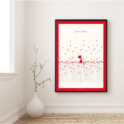 Affiches - Affiche NINA "La vie est belle" - NINA AND OTHER LITLLE THINGS® BY ©CAPUCINE DESIGN