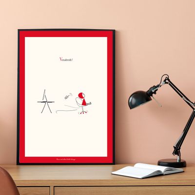 Affiches - Affiche NINA "Vendredi ! " - NINA AND OTHER LITLLE THINGS® BY ©CAPUCINE DESIGN