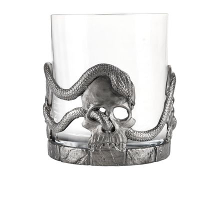 Crystal ware - Skull whiskey cup - A E WILLIAMS (EST 1779) LTD