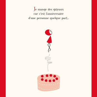 Produits sous licence  - Affiche NINA "Gâteau" - NINA AND OTHER LITLLE THINGS® BY ©CAPUCINE DESIGN