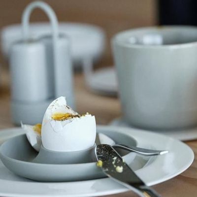 Table cloths - Zone Denmark Singles Egg Cup with Stand Dia 11.2 x 9.5 cm 4 Piece Black - ZONE DENMARK