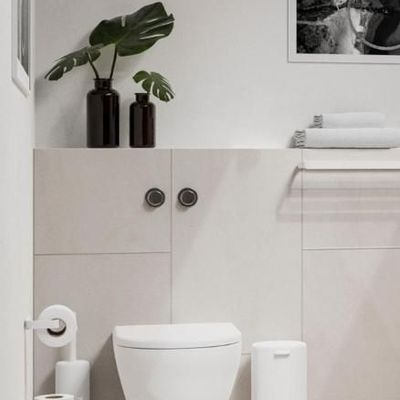 Accessoires à fixer - Zone Denmark Rim Poubelle de toilettes murale 3,3 litres Noir - ZONE DENMARK