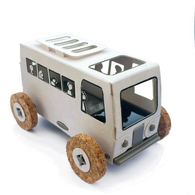 Decorative objects - Autogami White Bus - LITOGAMI