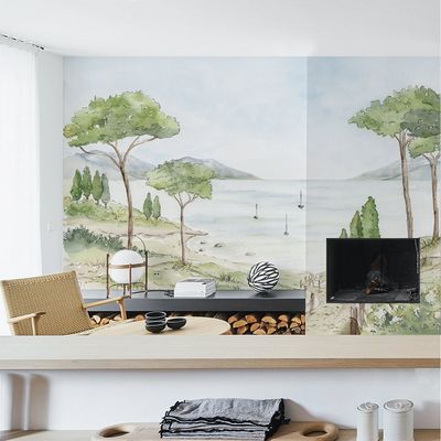 Other wall decoration - French Riviera Landscape Panoramic Wallpaper - ACTE-DECO