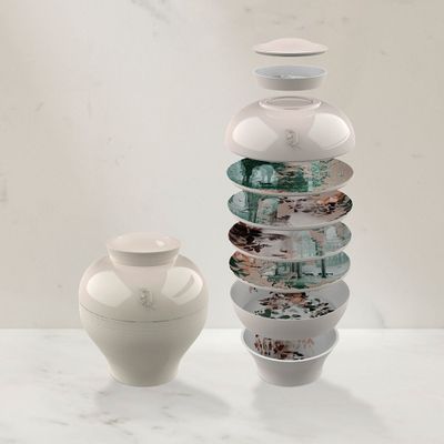 Platter and bowls - YUAN ALHAMBRA - stackable dishes - IBRIDE