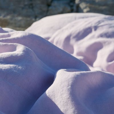 Linge de lit - LINUS — housse de couette et taie d'oreiller en 100% lin — lavande - LAVIE HOME