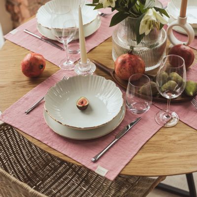 Placemats - Dusty Rose Pink Linen Placemats - LINEN SPELLS