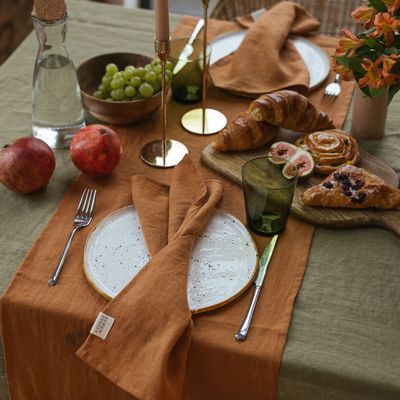 Table linen - Cinnamon Linen Napkins - LINEN SPELLS
