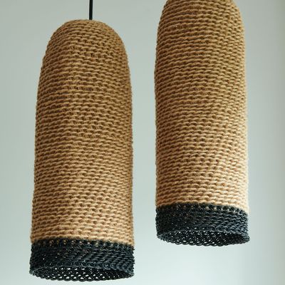 Objets de décoration - Plafonnier RANCHOS. Conçu et fabriqué à la main en France - MONA PIGLIACAMPO . ATELIER SOL DE MAYO