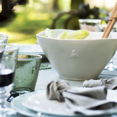 Platter and bowls - ABEILLE ecru salad bowl - LA ROCHÈRE