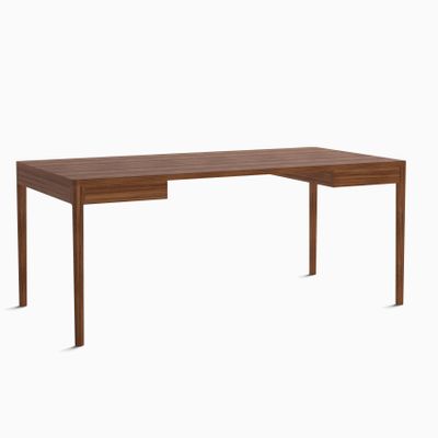 Office furniture and storage - FRONT –  Minimalist Work Desk in Walnut Wood  180x90 - MOR