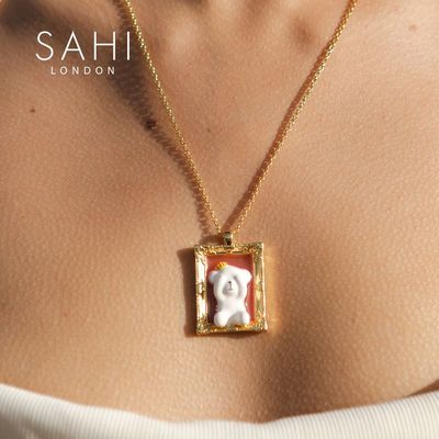 Jewelry - COLLIER À CHAÎNE EN FORME D'OURS CAMÉLIA SAHI - SAHI LONDON