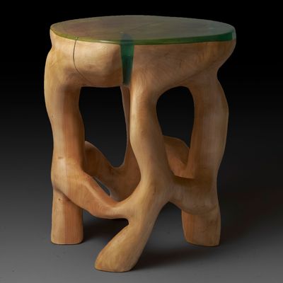 Tables de nuit - Satyrs, Handmade Artwork, Sculptural Stool, Side Table, Pedestal - LOGNITURE