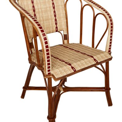 Armchairs - BAGATELLE traditional woven rattan armchair - KOK MAISON