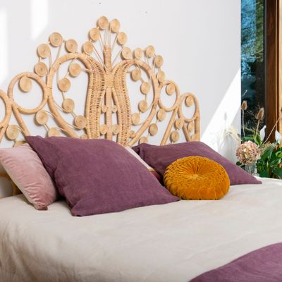 Lits - Tête de lit MAHARAJA en rotin naturel - KOK MAISON