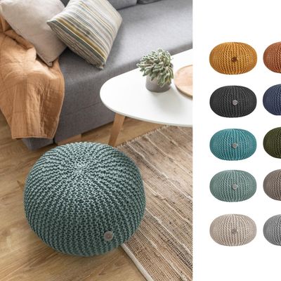 Ottomans - Pouf Classic from recycled cotton cord - ANZY HOME