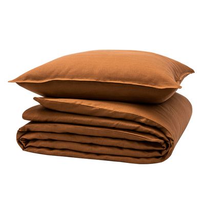 Linge de lit - Nouvelle Vague Teck - Parure de lit en lin français - ALEXANDRE TURPAULT