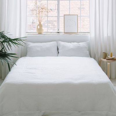 Bed linens - FITTED BED SHEET GENTLE WHITE - GENUIN