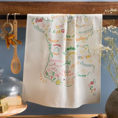 Torchons textile - Fromages et Régions - Torchon imprimé en coton - COUCKE