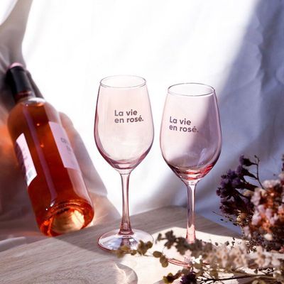 Objets de décoration - Coffret de deux verres - La vie en rosé 🍸 - L'AVANT GARDISTE