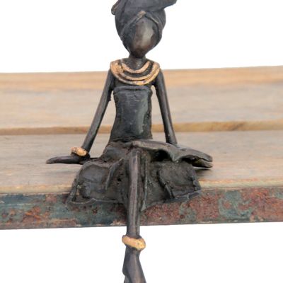 Gifts - Little women sitting - LAFI BALA - BRONZES D'AFRIQUE