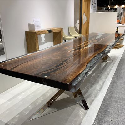 Dining Tables - Wood and resin table - MEUBLES THOURET