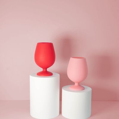 Crockery - Cherry + Blush | Stemm |Silicone Unbreakable Wine Glasses - PORTER GREEN